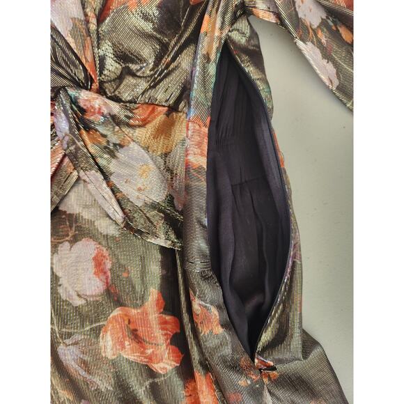 NWT Caballero Anthropologie Deep V-Neck Maxi Floral Dress Size XS - Picture 8 of 14